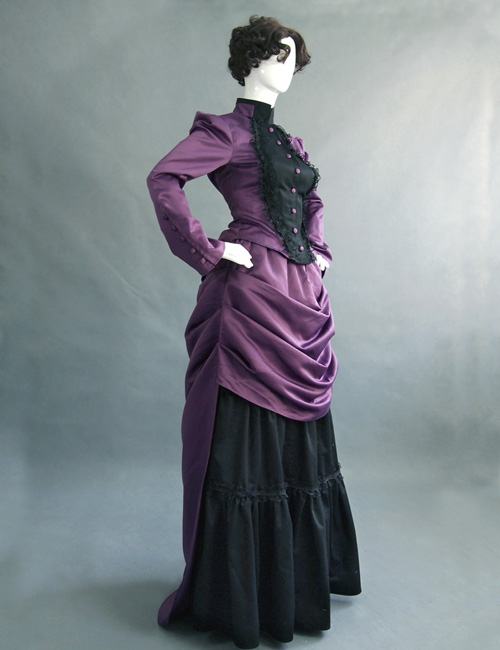 Burgundy Goth Victorian Bustle Gown