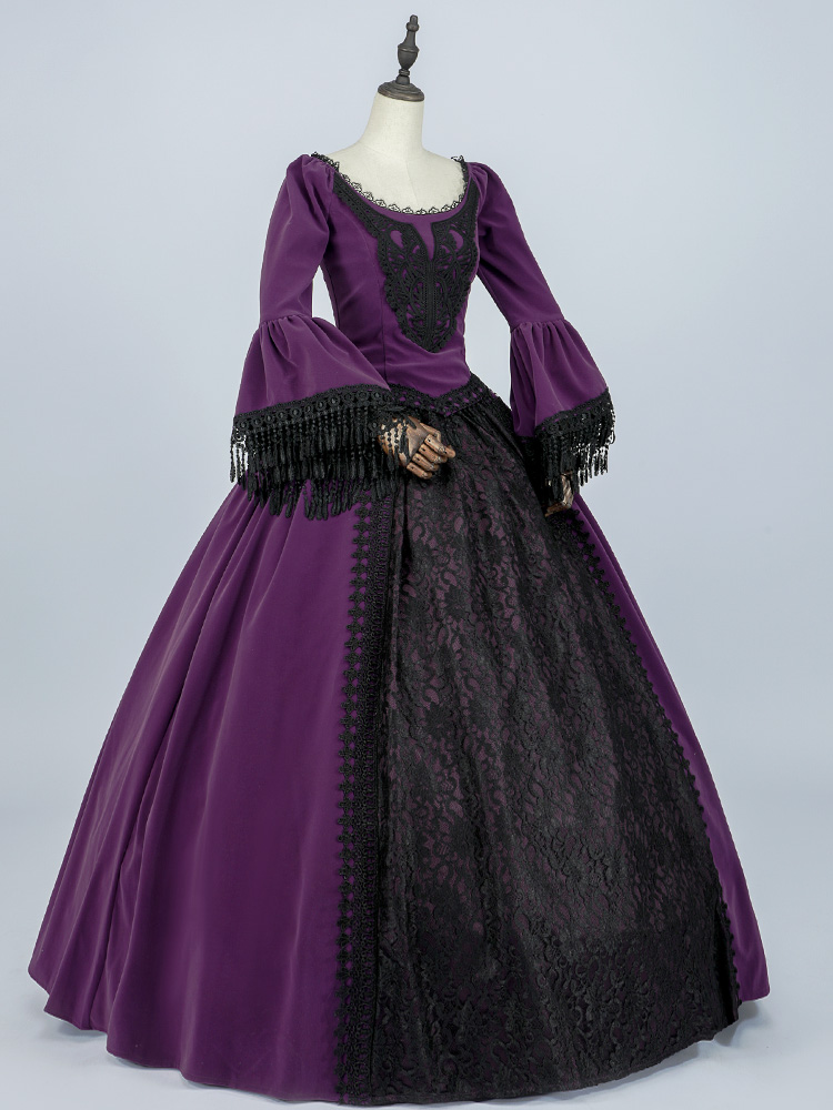 Renaissance Fair Marie Antoinette Georgian Style Dress Velvet Royal ...