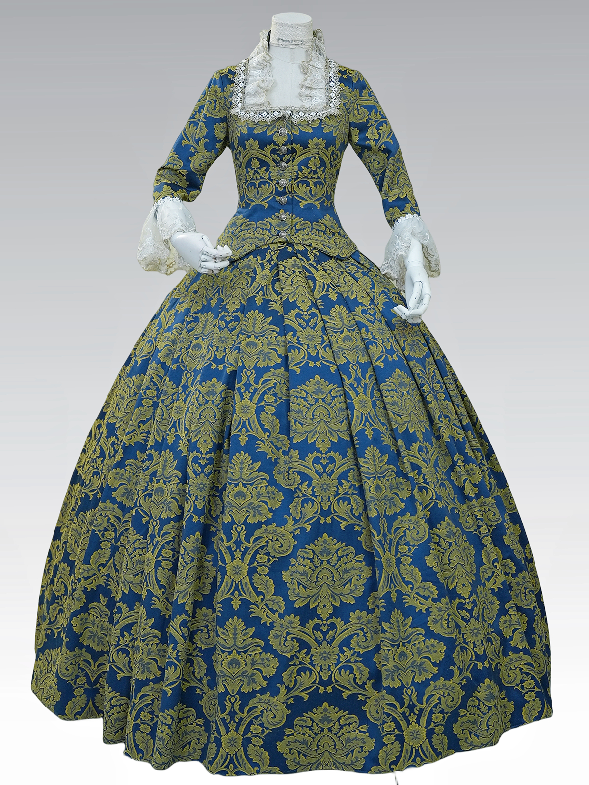 Renaissance Georgian Bridgerton Colonial 18th Century Floral Dress Theater  Clothing - Victorian Choice